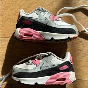 Nike Kids Sneakers - Pink, Black, and Gray